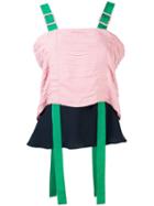 Marco De Vincenzo - Colour-block Blouse - Women - Cotton/polyester/viscose - 44, Pink/purple, Cotton/polyester/viscose