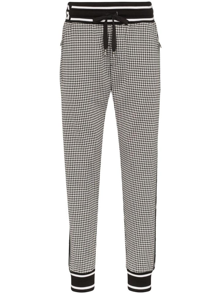 Dolce & Gabbana Houndstooth Check Jogging Trousers - Grey