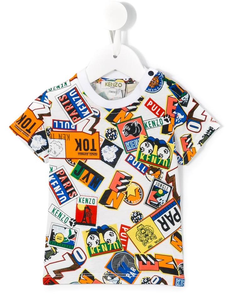 Kenzo Kids - Printed T-shirt - Kids - Cotton - 18 Mth, White