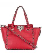 Valentino 'rockstud Rolling' Tote, Women's, Red