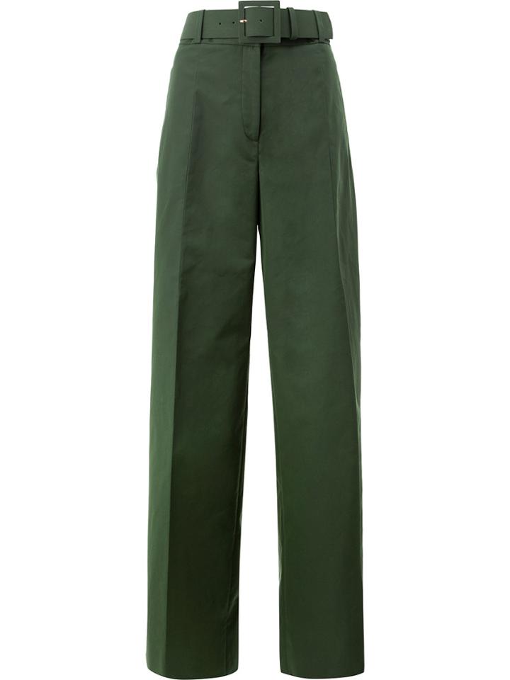 Oscar De La Renta High-waisted Trousers - Green