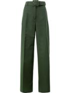 Oscar De La Renta High-waisted Trousers - Green