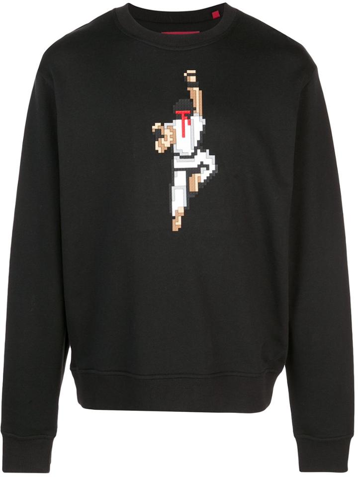 Mostly Heard Rarely Seen 8-bit White Warrior Pixelated Sweatshirt -