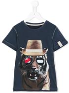Lapin House - Tiger Print T-shirt - Kids - Cotton/modal/tactel - 10 Yrs, Boy's, Blue