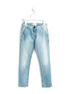 Fendi Kids Logo Jeans, Girl's, Size: 10 Yrs, Blue