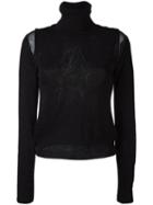 Diesel 'mestrella' Turtleneck Jumper, Women's, Size: Medium, Black, Viscose/acrylic/wool/nylon