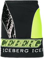 Iceberg Sequin Embroidered Skirt - Black