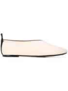 Joseph Almond Toe Ballerina Pumps - White