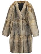 Liska Mid-length Fur Coat - Neutrals