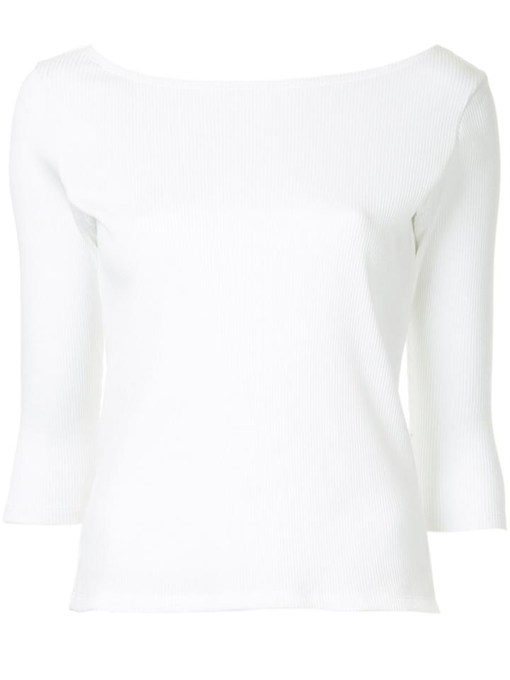 Estnation Boat Neck Top - White