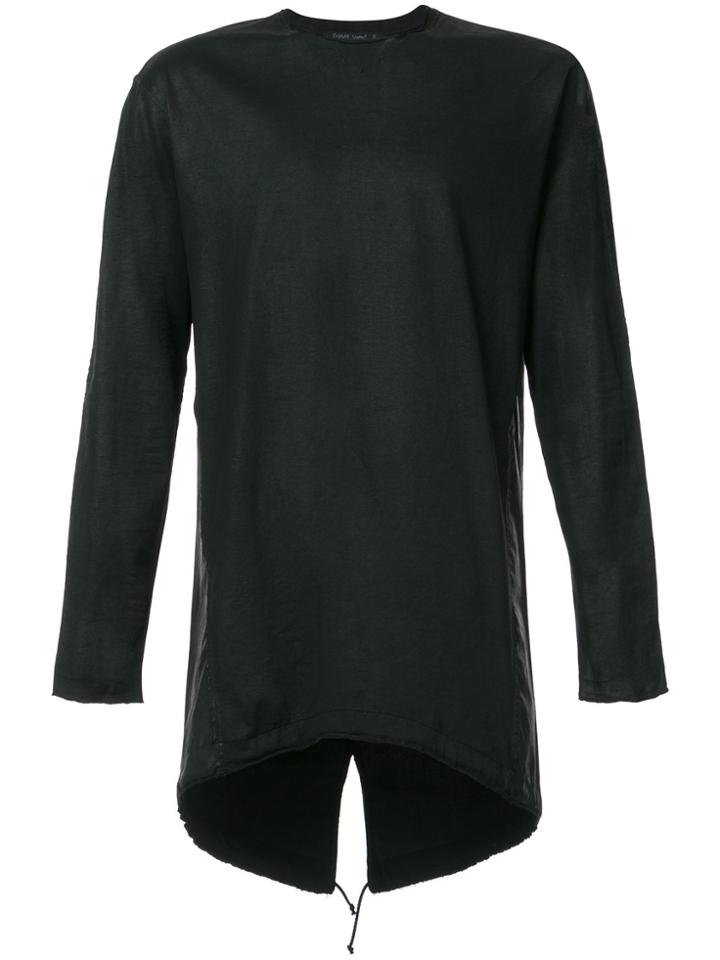 Transit Long Drawstring T-shirt - Black