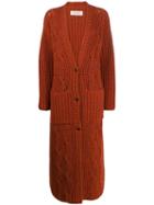 Gentry Portofino Long Cashmere Cardigan - Orange