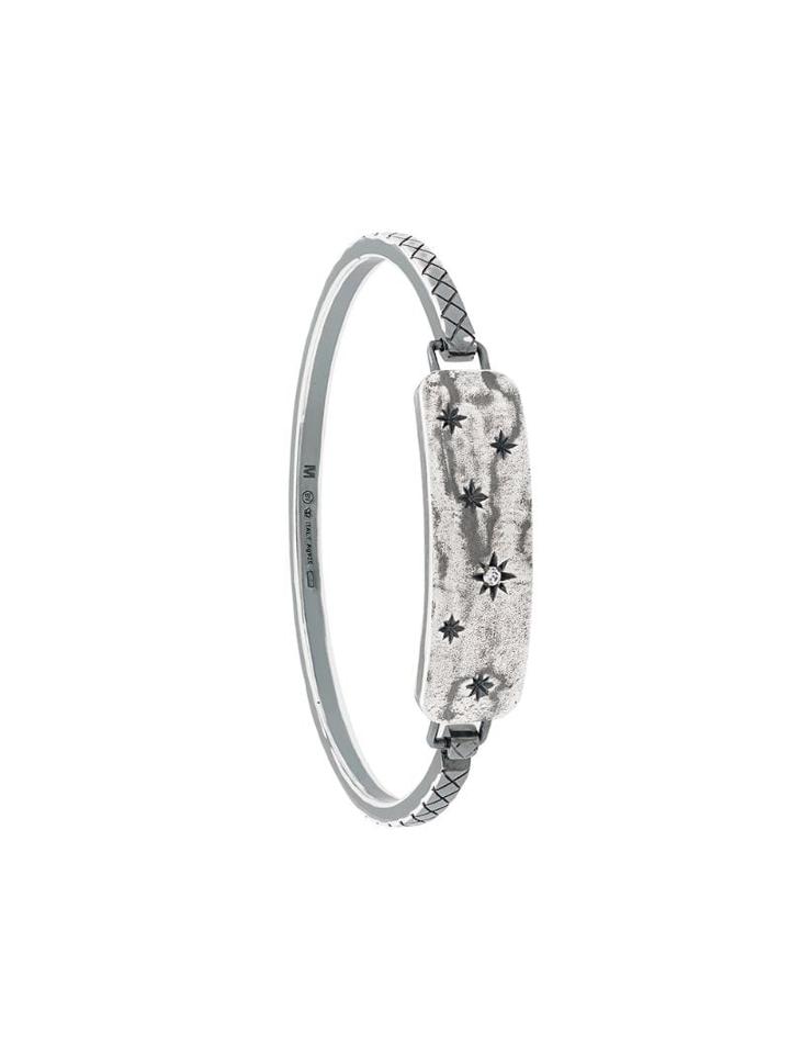 Bottega Veneta Natural Antique Silver Stellular Bracelet - Metallic