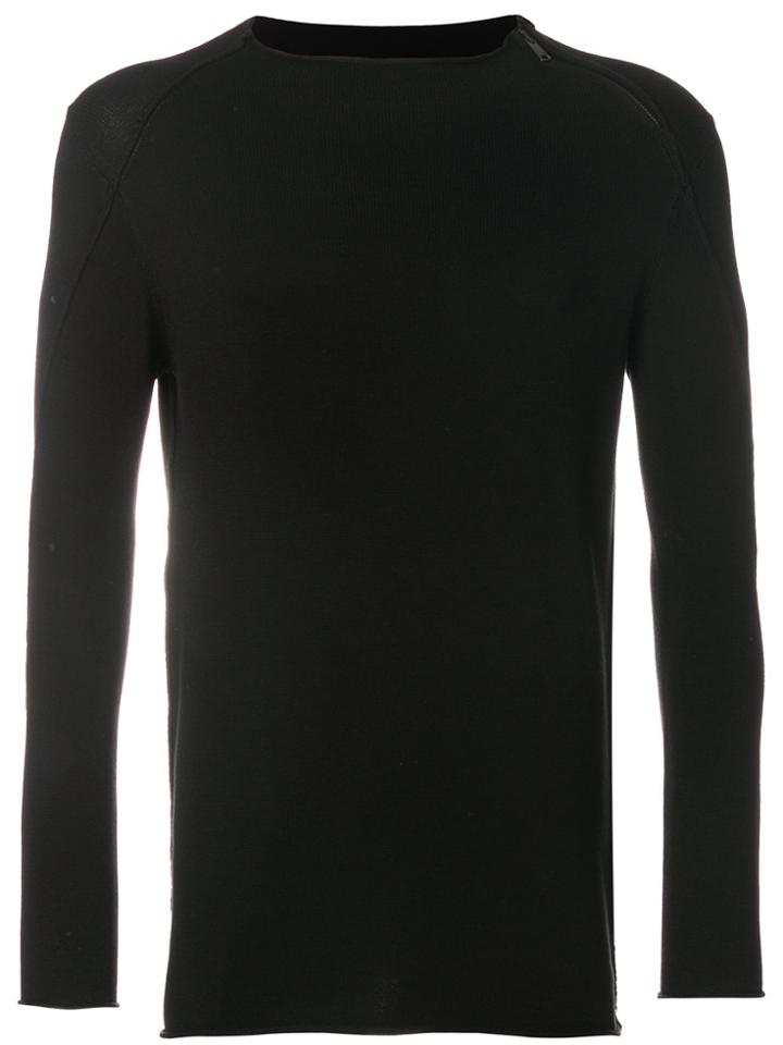 Transit Zip Detail Jumper - Black