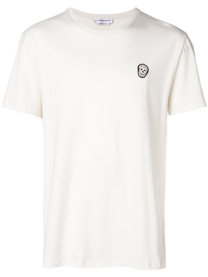 Alexander Mcqueen Skull Patch T-shirt - Nude & Neutrals