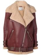 Acne Studios Velocite Shearling Jacket - Red
