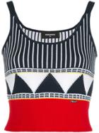 Dsquared2 Embroidered Cropped Tank Top - Multicolour