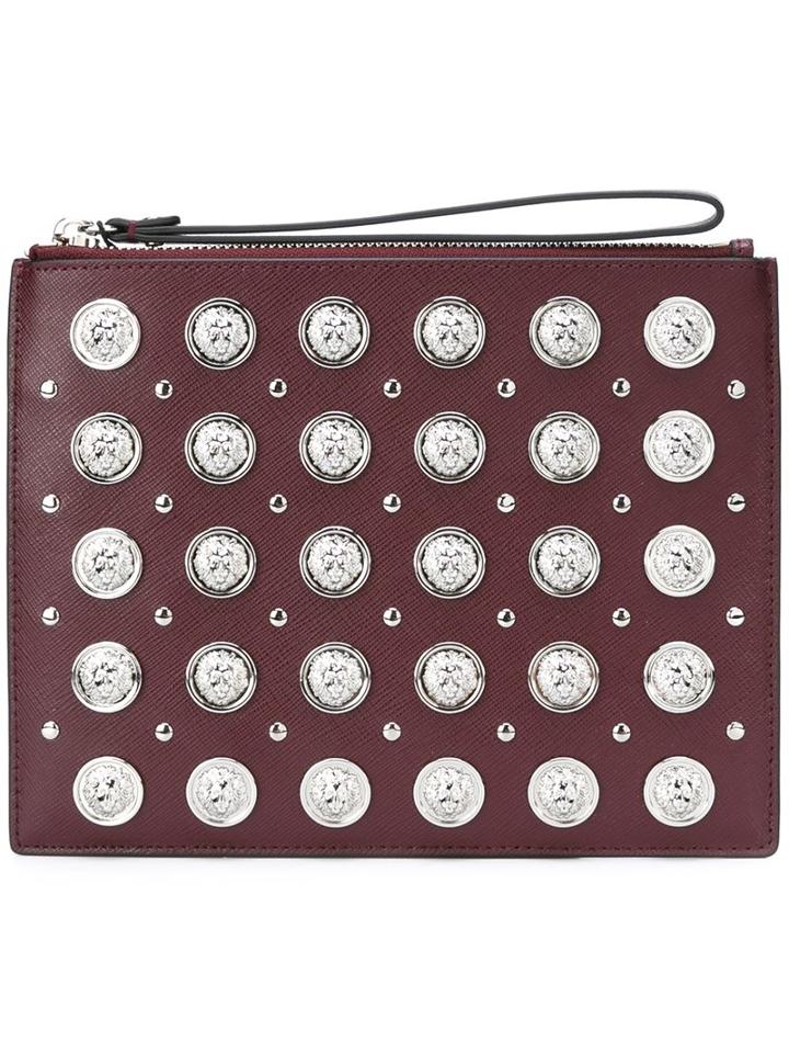 Versus Studded Logo Clutch