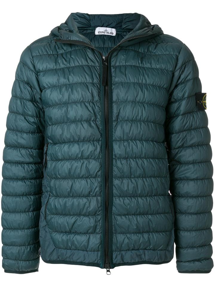 Stone Island Zipped Padded Jacket - Green