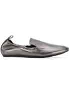 Lanvin Slip-on Metallic Moccasins