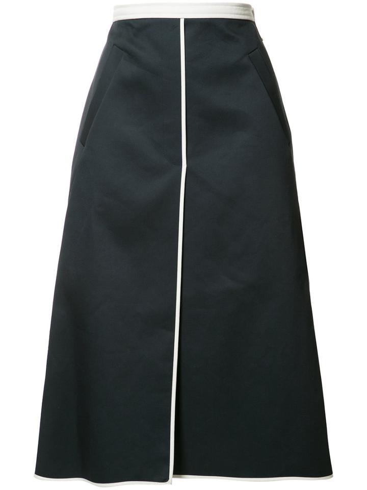 Thom Browne Wrap Straight Skirt, Women's, Size: 40, White, Cotton