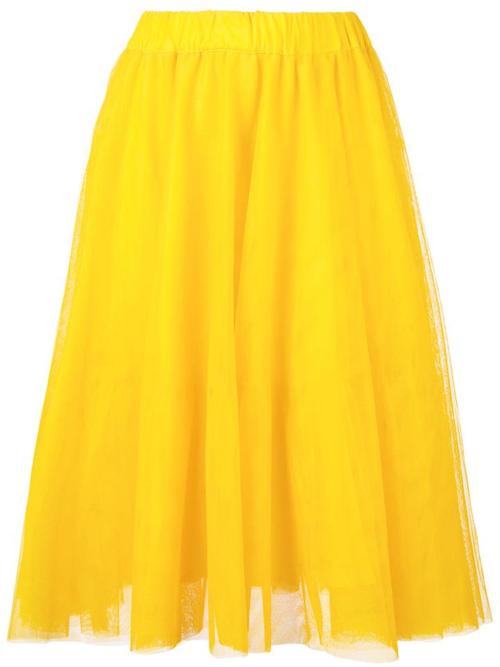 Essentiel Antwerp - Full Midi Skirt - Women - Polyamide/viscose - 38, Yellow/orange, Polyamide/viscose