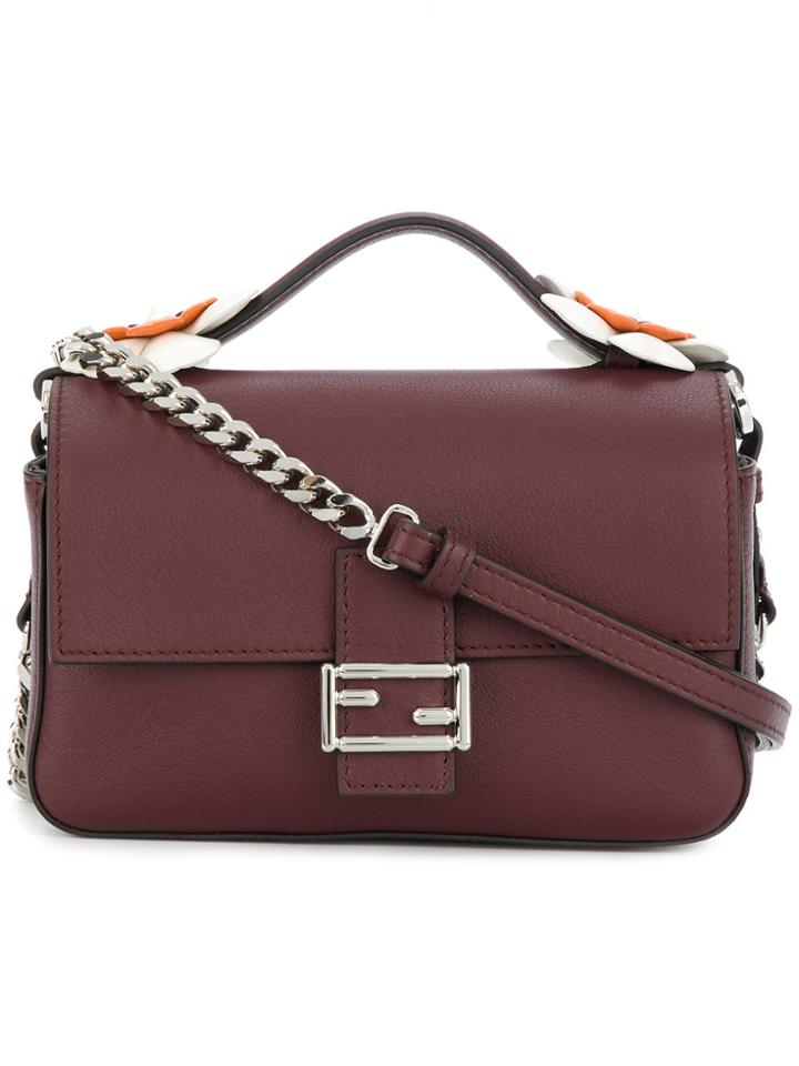 Fendi Double Micro Baguette Crossbody Bag - Pink & Purple