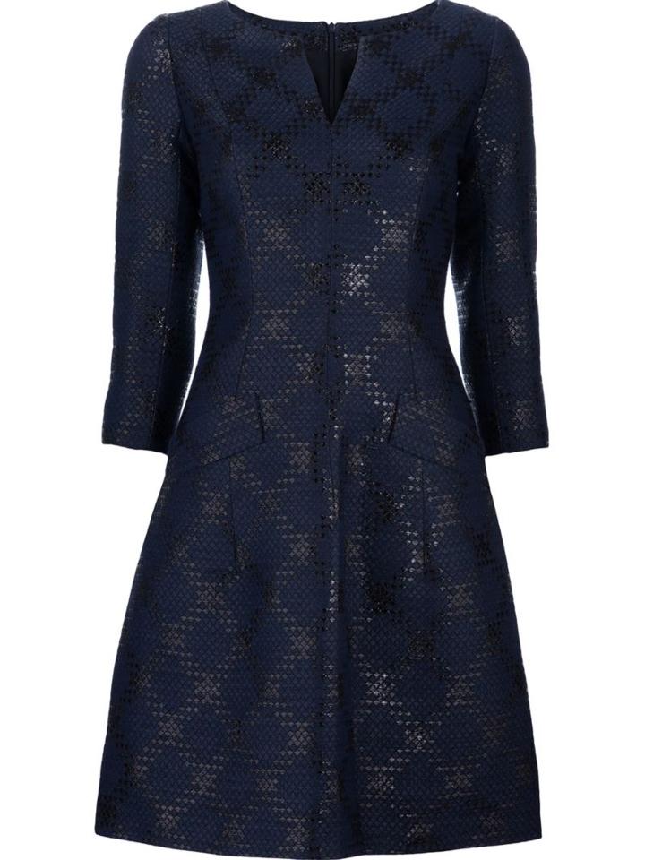 Yigal Azrouel 'diamond Plaid' Dress, Women's, Size: 8, Blue, Polyamide/polyester/viscose/polyimide