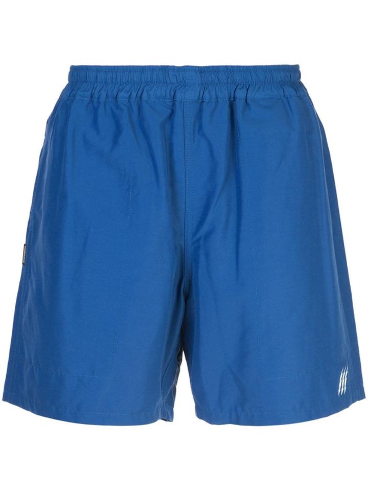 Neighborhood Side Logo Track Shorts - Blue