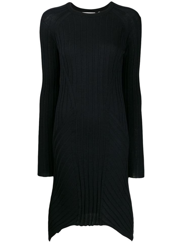 Helmut Lang Ribbed Day Dress - Blue