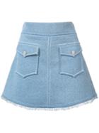 Derek Lam 10 Crosby A-line Pocket Skirt, Women's, Size: Small, Blue, Cotton