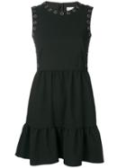 Red Valentino Embellished Short Dress - Black