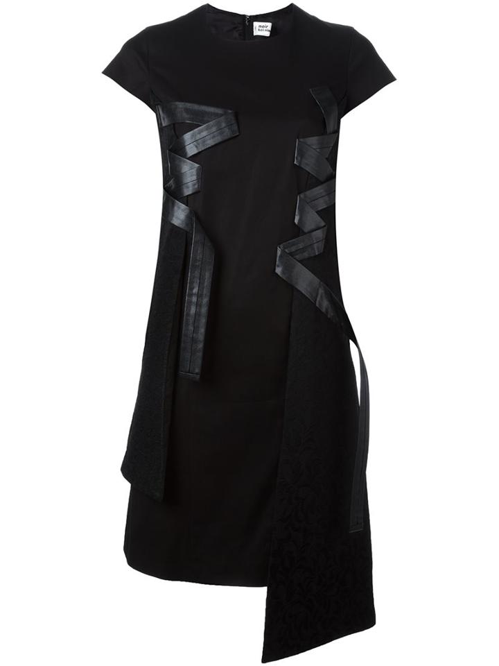 Comme Des Garçons Noir Kei Ninomiya Asymmetric Dress, Women's, Size: Xs, Black, Cotton/polyester/polyurethane Resin