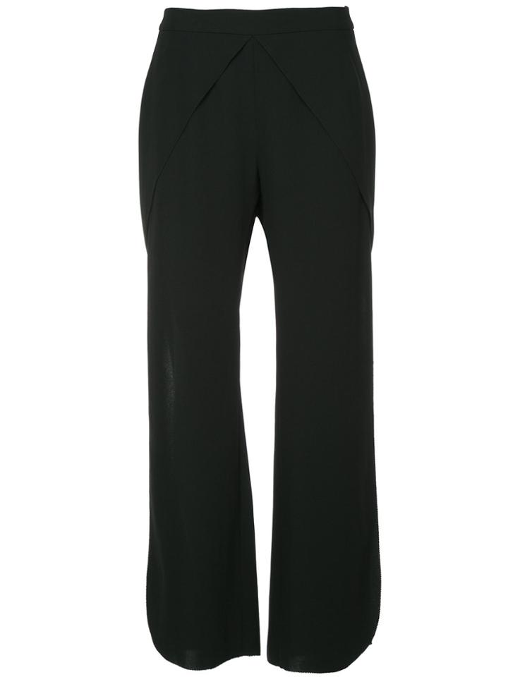 Goen.j Slit Flare Trousers - Black