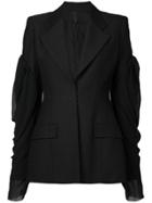Vera Wang Puff Sleeve Blazer - Black