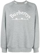 Burberry Embroidered Archive Logo Sweater - Grey