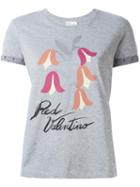 Red Valentino Head Logo Print T-shirt