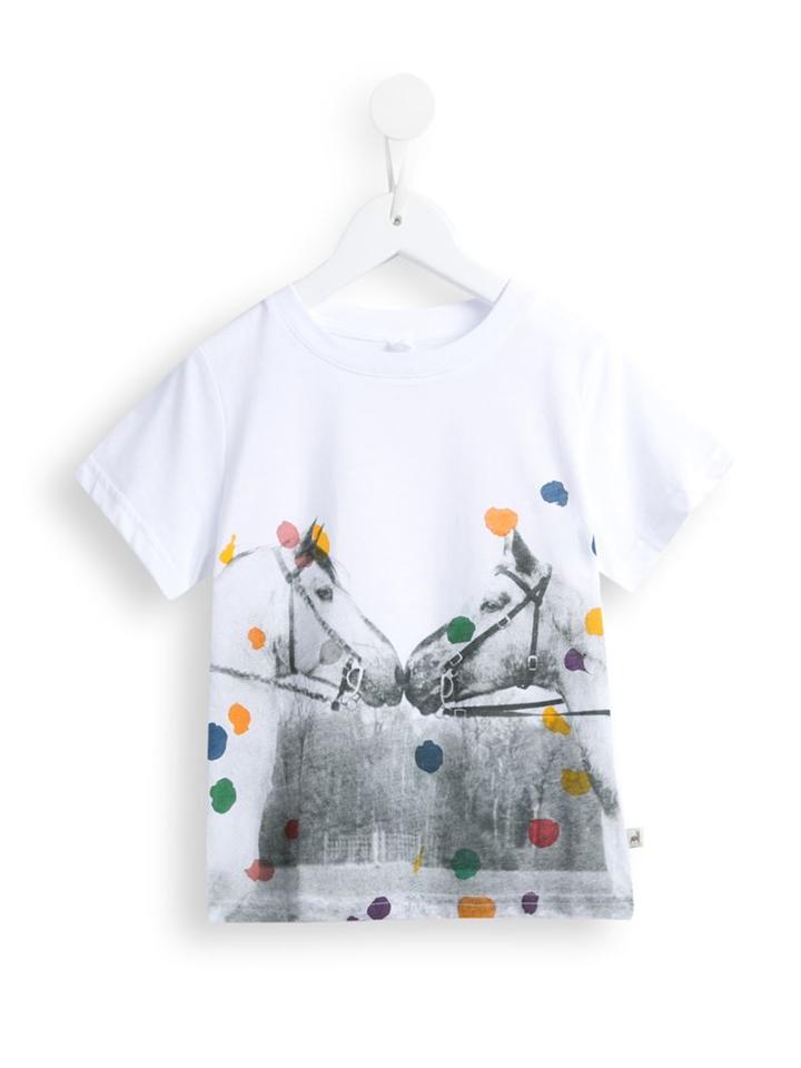 Stella Mccartney Kids 'arlo' Horse And Polka Dot T-shirt
