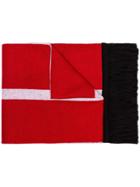Givenchy Red, Black And White Supporter Logo Scarf