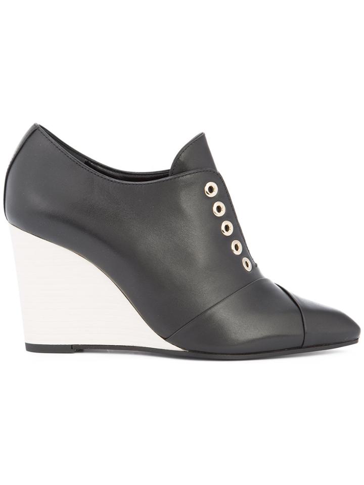 Lanvin Wedge Laceless Boots - Black