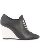 Lanvin Wedge Laceless Boots - Black