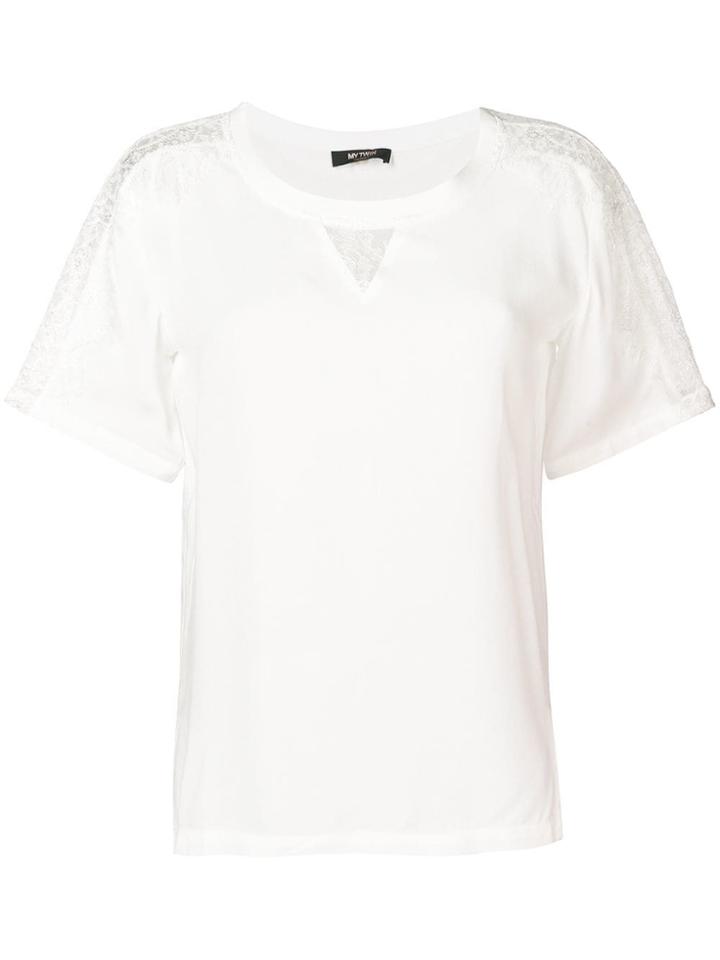 Twin-set Lace Inserts Top - White