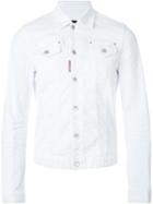 Dsquared2 Denim Jacket, Men's, Size: 52, White, Cotton/spandex/elastane