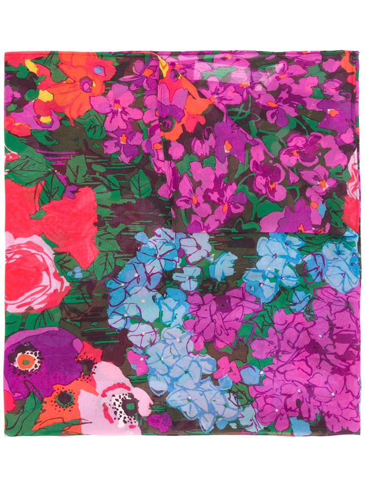 Twin-set Floral Print Scarf - Multicolour