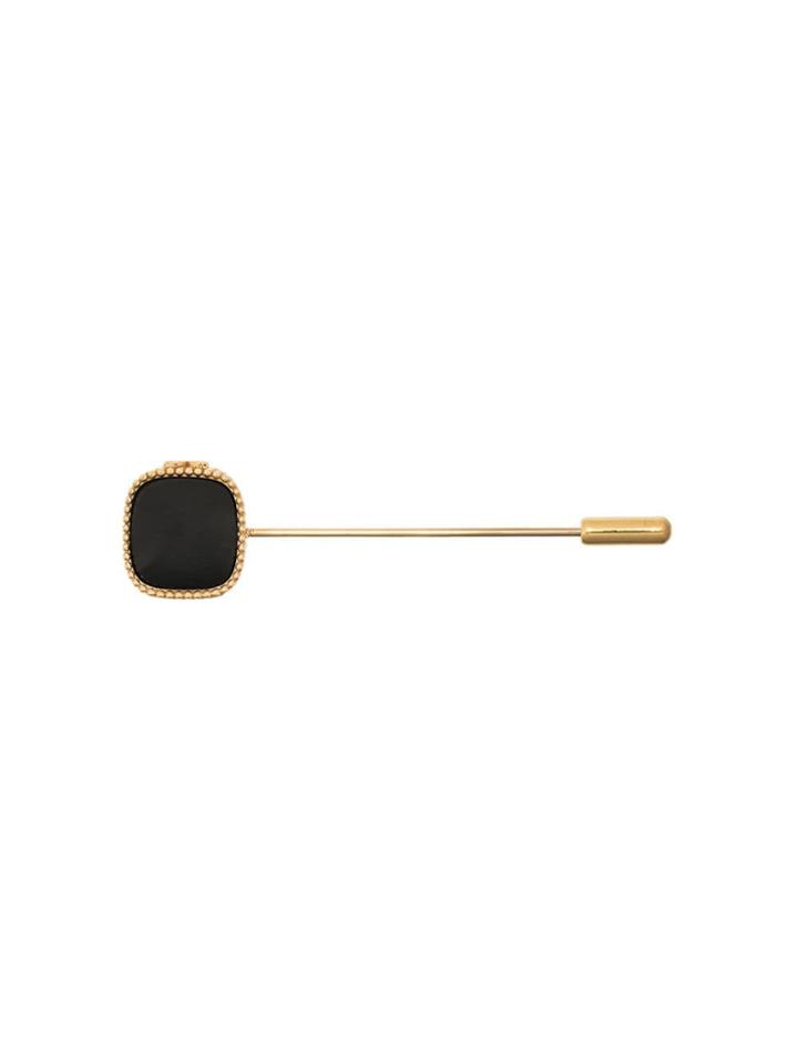 Dolce & Gabbana Square Black Gemstone Pin