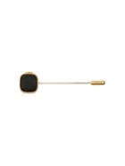 Dolce & Gabbana Square Black Gemstone Pin