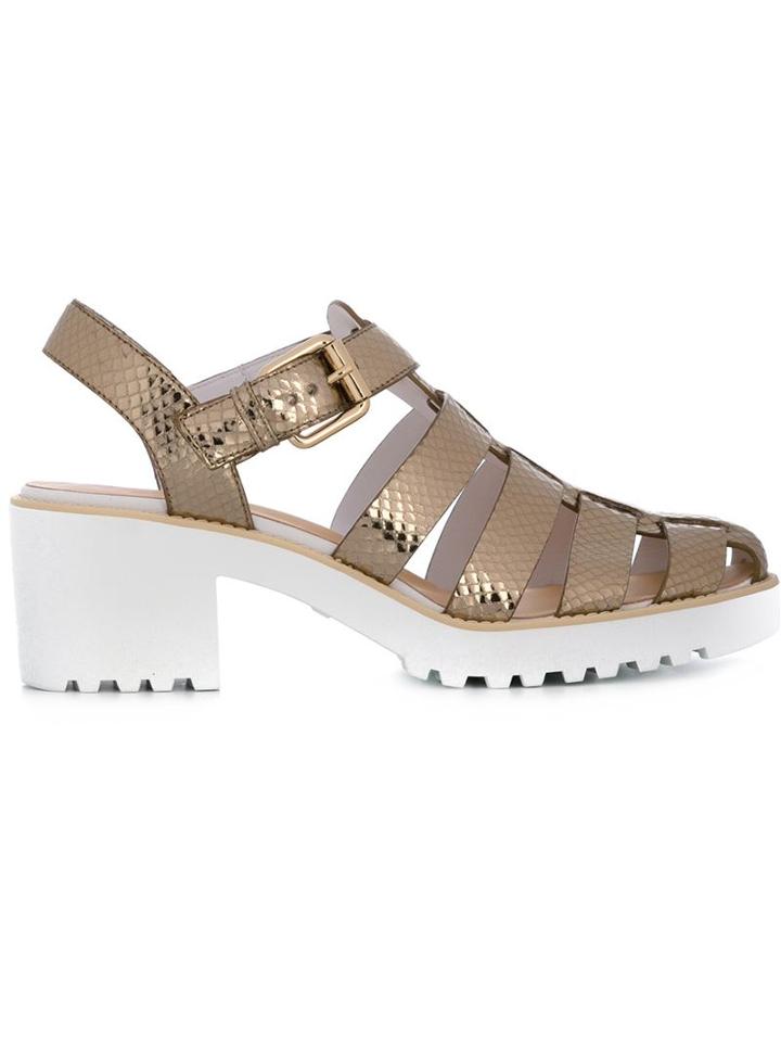 Hogan Chunky Heel Sandals