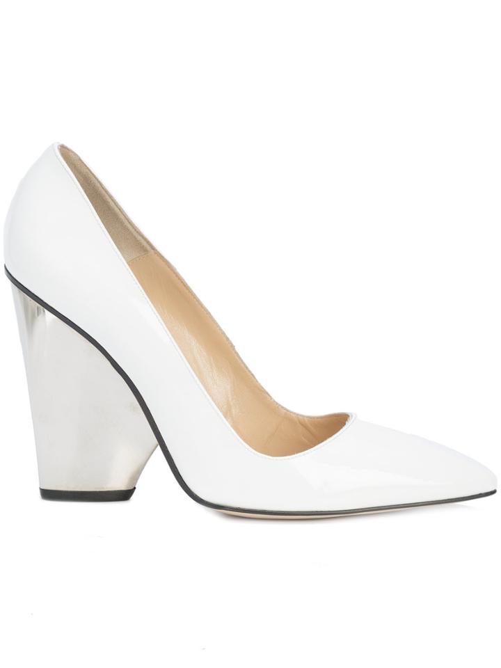Paul Andrew Sculpted Heel Pumps - White