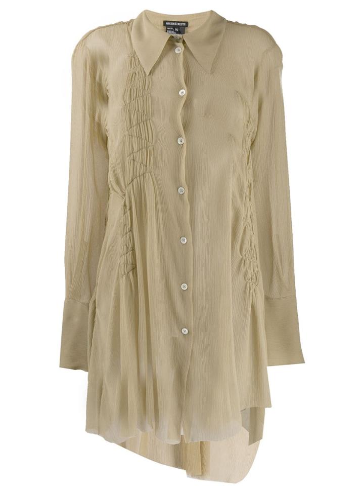 Ann Demeulemeester Asymmetric Shirt - Green