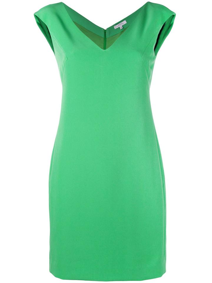 Fitted V-neck Dress - Women - Polyester/spandex/elastane/viscose - 40, Green, Polyester/spandex/elastane/viscose, Versace Collection